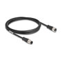 DeLOCK Cable M12 codificado D 4 pin macho a hembra PVC 2 m