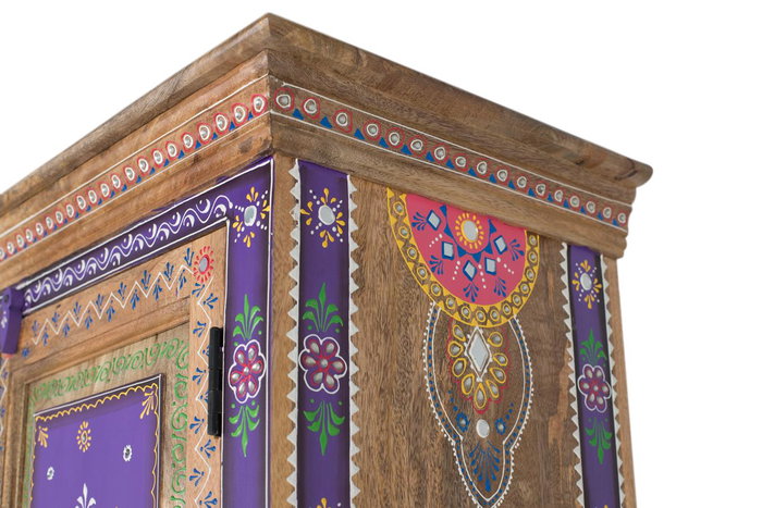 GINER Y COLOMER Armario de Madera de Mango Pintado a Mano 159x71cm