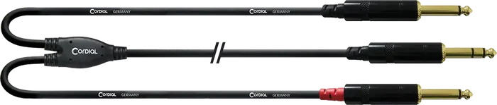 Cordial Cable Y Jack Estéreo Largo / 2 Jacks Mono Cordial Cable Y Jack Estéreo Largo / 2 Jacks Mono