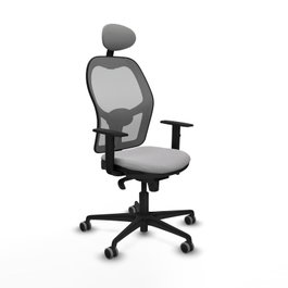 PIQUERAS Y CRESPO Silla de oficina Jorquera con mecanismo Sincro, Gris claro/Gris