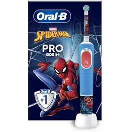 Oral-B Cepillo Dental Eléctrico Vitality Pro 103 Kids Spiderman para Niños, Rotatorio, 2 Velocidades, 2 Modos, Multicolor