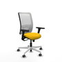 PIQUERAS Y CRESPO Silla de oficina Zulema con mecanismo Sincro, Amarillo y Blanco