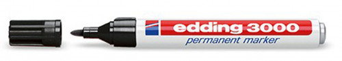 Edding Rotulador Permanente 3000 Negro punta redonda 1,5-3 mm Edding Rotulador Permanente 3000 Negro punta redonda 1,5-3 mm