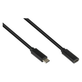 GoodConnections Cable de Extensión USB-C USB 3.2 Gen 2, 1m, Negro