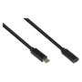 GoodConnections Cable de Extensión USB-C USB 3.2 Gen 2, 1m, Negro