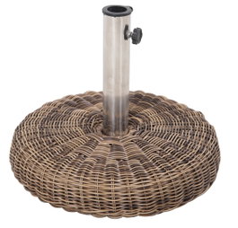DKD Home Decor Base para Parasol de Ratán Sintético Marrón 46x46x36 cm