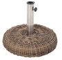 DKD Home Decor Base para Parasol de Ratán Sintético Marrón 46x46x36 cm