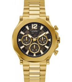 Guess GW0539G2 con caja y correa doradas y esfera negra