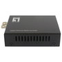 LevelOne Convertidor de Medios GVT-2003 - 10/100/1000Base-T a 1000Base-SX/LX Gigabit Ethernet, IEEE 802.3, 20 km Monomodo, ST, Negro