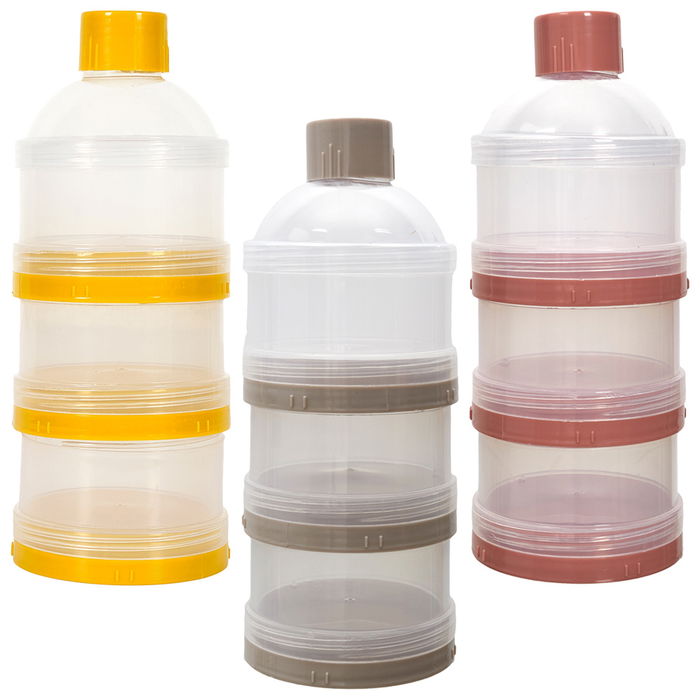 Tom et Zoe Juego De 3 Botes Dosis Apilable Puericultura Libre de BPA para Biberones