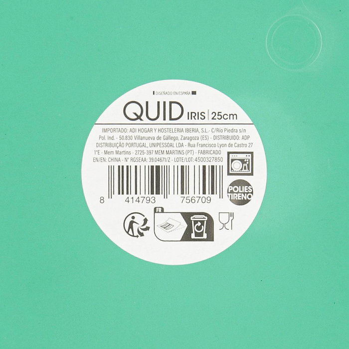 Ensaladera Poliestireno Iris Quid 25 cm (12 Unidades)