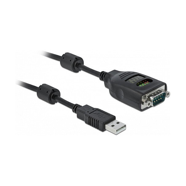 DeLOCK Adaptador USB Tipo-A a Serial DB9 con Probador RS-232 de 9 LED DeLOCK Adaptador USB Tipo-A a Serial DB9 con Probador RS-232 de 9 LED