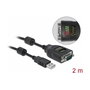 DeLOCK Adaptador USB Tipo-A a Serial DB9 con Probador RS-232 de 9 LED