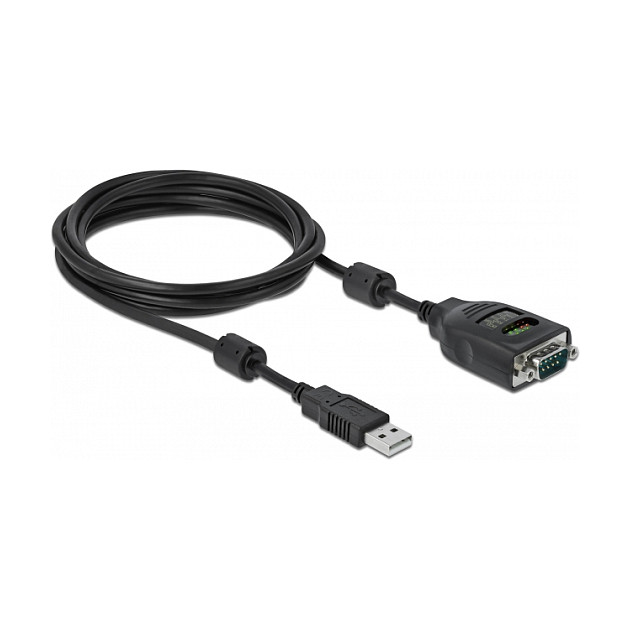 DeLOCK Adaptador USB Tipo-A a Serial DB9 con Probador RS-232 de 9 LED DeLOCK Adaptador USB Tipo-A a Serial DB9 con Probador RS-232 de 9 LED