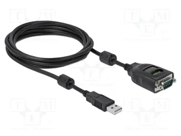 DeLOCK Adaptador USB Tipo-A a serial DB9 con 9 LED RS-232 Tester 90497