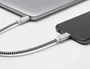 Q-connect Cable USB-C a USB-C de nailon, 1 m, Blanco