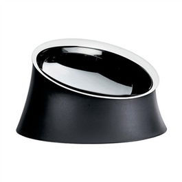 Alessi BM13/28 Comedero para Perros Acero Inoxidable y Resina Negro 28cm