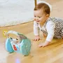 Baby Einstein Elefantito Juguete sobre Ruedas con Música y Luces, Interactivo y Multilingüe para Desarrollo de la Motricidad