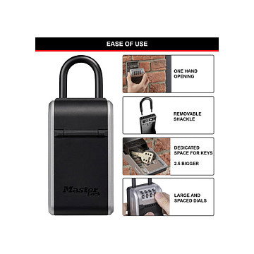 Master Lock 5480EURD Caja de llaves con combinación y grillete extraíble Master Lock 5480EURD Caja de llaves con combinación y grillete extraíble