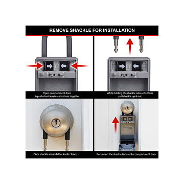 Master Lock 5480EURD Caja de llaves con combinación y grillete extraíble Master Lock 5480EURD Caja de llaves con combinación y grillete extraíble