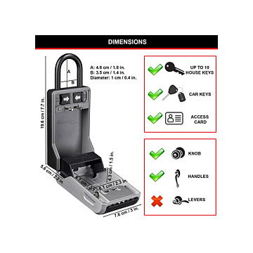 Master Lock 5480EURD Caja de llaves con combinación y grillete extraíble Master Lock 5480EURD Caja de llaves con combinación y grillete extraíble