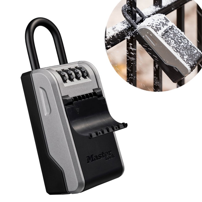Master Lock Caja de llaves exterior con mango flexible Master Lock Caja de llaves exterior con mango flexible