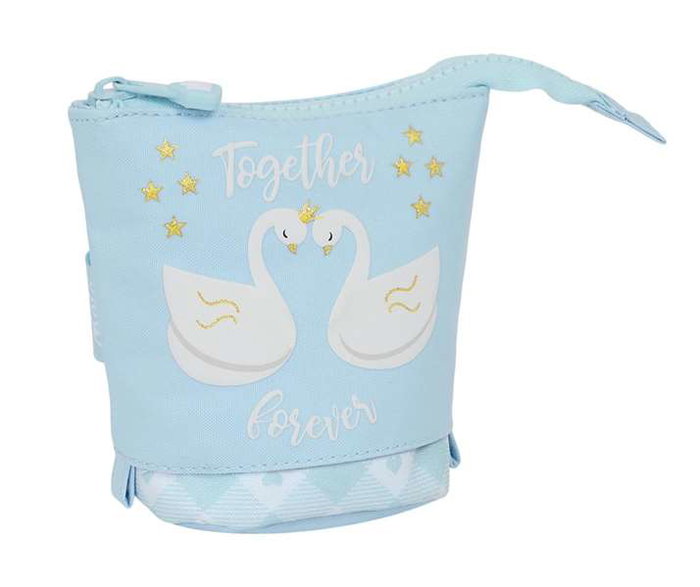 Estuche Cubilete Glow Lab Cisnes Azul claro 8 x 19 x 6 cm