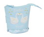 Estuche Cubilete Glow Lab Cisnes Azul claro 8 x 19 x 6 cm