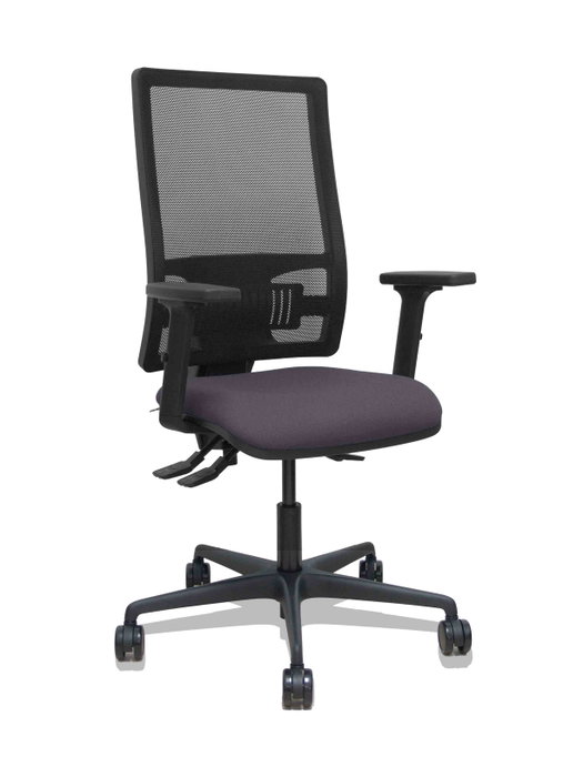 PIQUERAS Y CRESPO Silla Bormate asincro malla negra y asiento bali gris oscuro PIQUERAS Y CRESPO Silla Bormate asincro malla negra y asiento bali gris oscuro