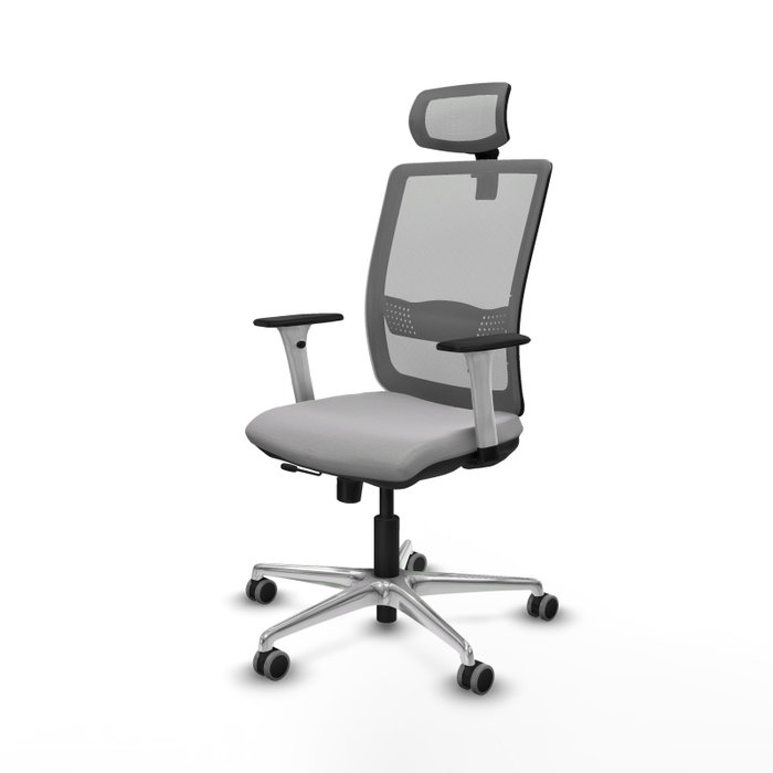PIQUERAS Y CRESPO Silla de oficina Haches Gris con mecanismo Sincro/Traslack
