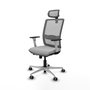 PIQUERAS Y CRESPO Silla de oficina Haches Gris con mecanismo Sincro/Traslack