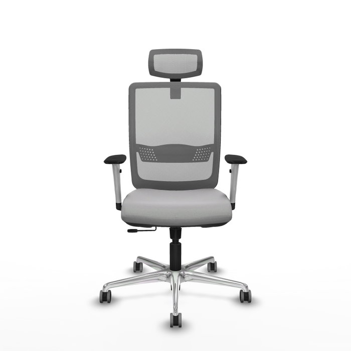 PIQUERAS Y CRESPO Silla de oficina Haches Gris con mecanismo Sincro/Traslack
