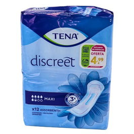 TENA Discreet Maxi PromoBox 12 Bolsas de 12 Unidades