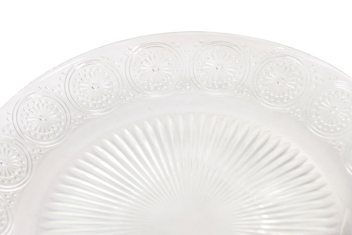 DKD Home Decor Plato de Cristal Mandala Transparente DKD Home Decor Plato de Cristal Mandala Transparente