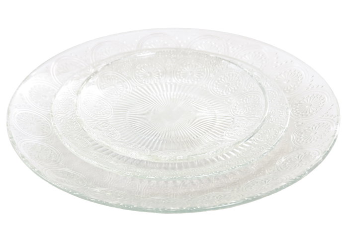 DKD Home Decor Plato de Cristal Mandala Transparente DKD Home Decor Plato de Cristal Mandala Transparente