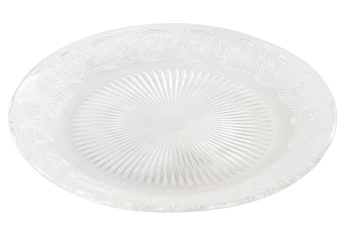 DKD Home Decor Plato de Cristal Mandala Transparente DKD Home Decor Plato de Cristal Mandala Transparente
