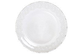 DKD Home Decor Plato de Cristal Mandala Transparente