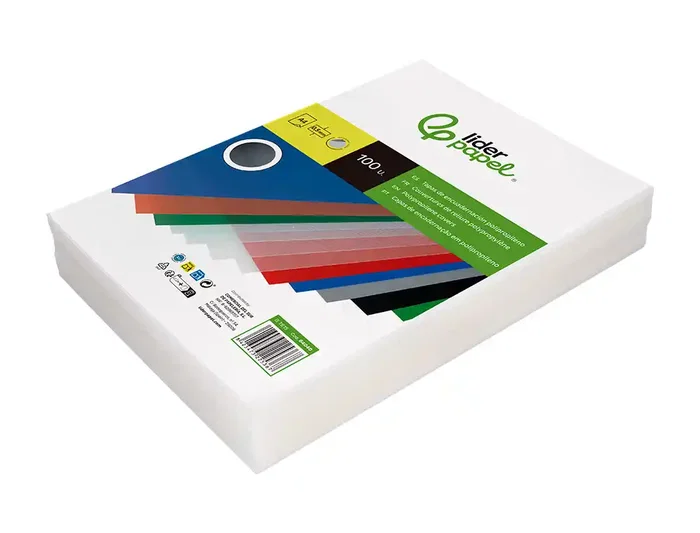 Liderpapel Tapas de Encuadernación Polipropileno A4 0.5mm Incolor Translucidas Paquete de 100 Unidades