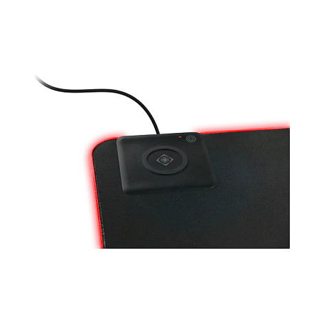 Deltaco Gaming Alfombrilla Ratón RGB con Cargador Inalámbrico, Neopreno, Negro, 900x400mm