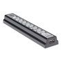 MANHATTAN Hub USB 2.0 de escritorio de 10 puertos con adaptador AC