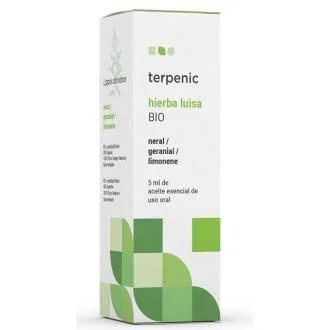 TERPENIC Hierbaluisa Aceite Esencial Alimentario Bio 100% Puro, Lippia citriodora, 5 ml TERPENIC Hierbaluisa Aceite Esencial Alimentario Bio 100% Puro, Lippia citriodora, 5 ml