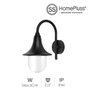 HomePluSS Farol de jardín Campana E27 IP44 Negro