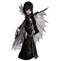 Monster High Muñeca Skullector Elvira Hyv99 Mattel icónica presentadora reina de las tinieblas con vestido gótico y capa de murciélago