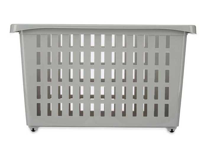 Kipit Organizador Plástico Armario con Ruedas Gris 46x17.5x26 cm (Set de 12)