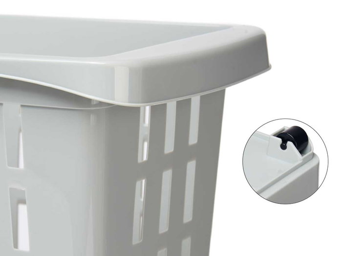 Kipit Organizador Plástico Armario con Ruedas Gris 46x17.5x26 cm (Set de 12)