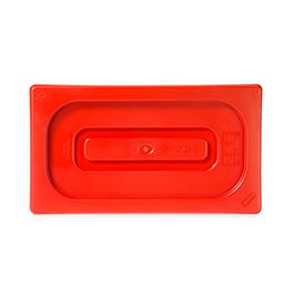 VOLLRATH PUJADAS Cubeta GN 1/3 Star, policarbonato, tapa hermética, rojo - Para almacenaje y transporte