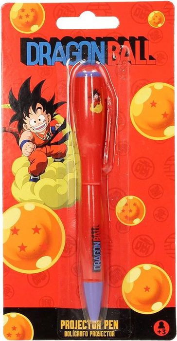 SD Toys Bolígrafo Con Luz Mixto - Dragon Ball - Bolígrafo con Proyector de Luz, Diseños de Personajes (Goku, Vegeta) Aleatorios, Licencia Oficial