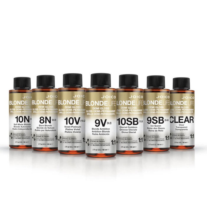 Joico Blonde Life Demi Liquid 9V Blonde Ambition 60ml - Matizador Líquido Demi-Permanente para Brillo y Tonificación de Rubio