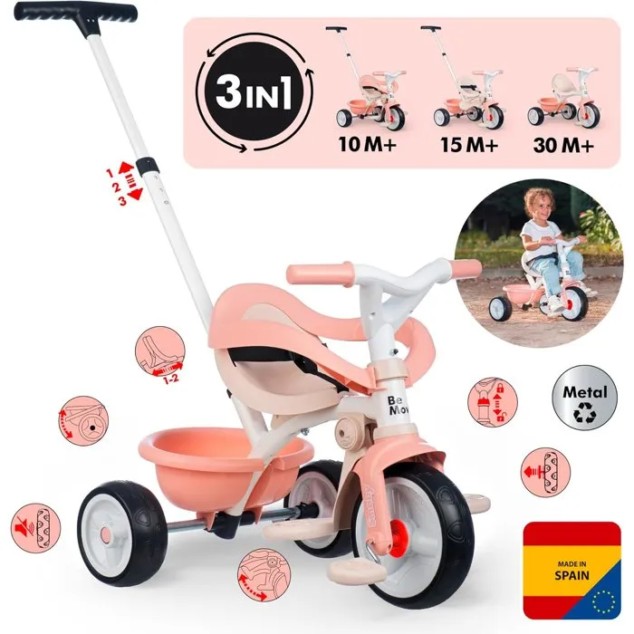 Smoby Be Move Confort Triciclo Rosa