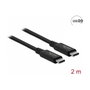 DeLOCK Cable USB4™ 20 Gbps USB C a USB C 2 m Negro